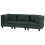 Beliani UNSTAD 3 Seater Modular Sofa Dark Green Fabric 4