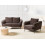 Beliani Living Room Set 3 Seater KJAER Chenille Dark Brown 2