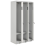 Beliani 3-Door Storage Locker ATHLETE Metal Grey/ White 4