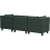 Beliani UNSTAD 3 Seater Modular Sofa Dark Green Fabric 5
