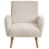 Beliani Armchair PLASSEN Fabric Light Beige 4