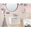 Beliani Wall Mounted Vanity Unit with Basin with Black Handle TILCARA White 2