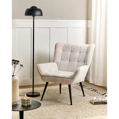 Beliani Armchair BELLINGMO Fabric Light Beige 1