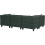 Beliani UNSTAD 5 Seater Modular U-Shape Sofa Dark Green Fabric 6