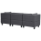 Beliani Modular Sofa 3 Seater UNSTAD Fabric Dark Grey 5