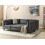 Beliani Modular U-Shape Sofa 5 Seater UNSTAD Dark Grey Fabric with Ottoman 2