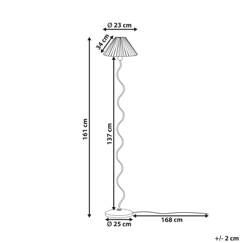 Beliani Floor Lamp JIKAWO Metal Pink 2