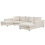 Beliani Corner Sofa LILVIKEN Fabric Light Beige 4