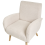 Beliani Armchair PLASSEN Fabric Light Beige 6