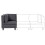 Beliani Corner Seat UNSTAD Dark Grey Fabric 2