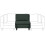 Beliani 1-Seat Section UNSTAD Dark Green Fabric 2