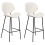 Beliani Set of 2 Bar Chairs LUANA Boucle White 4