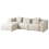 Beliani Corner Sofa 3 Seater DOLVA Fabric Light Beige Right Hand 2