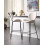 Beliani Set of 2 Bar Chairs LUANA Boucle White 2