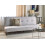 Beliani Sofa Bed 3 Seater ESSVIK Fabric Light Grey 2