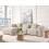 Beliani Corner Sofa 3 Seater DOLVA Fabric Light Beige Right Hand 4