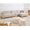 Beliani Corner Sofa 5 Seater VENG Fabric Light Beige Left Hand 2