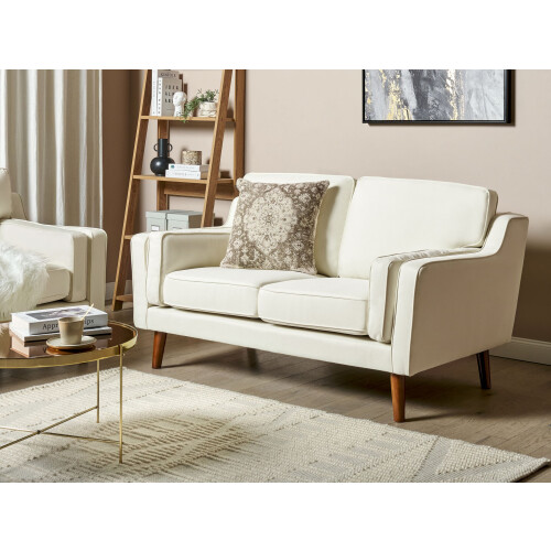 Beliani Sofa 2 Seater LOKKA Fabric Off-White 1