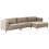 Beliani Corner Sofa 5 Seater VENG Fabric Taupe Left Hand 4
