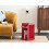 Beliani Side Table TAGGART Metal Red 4
