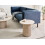 Beliani Side Table AMMON Travertine Effect 2