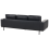 Beliani Sofa 3 Seater SOVIK Faux Leather Black 3