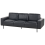 Beliani Sofa 3 Seater SOVIK Faux Leather Black 2