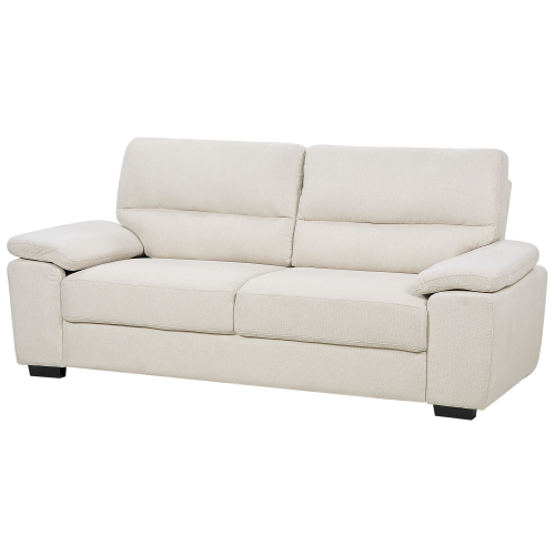 Beliani Sofa 3 Seater VOGAR Fabric Light Beige 1