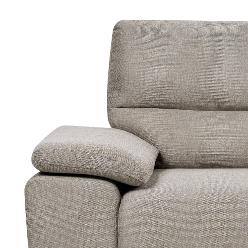 Beliani Sofa 3 Seater VOGAR Fabric Light Brown 1