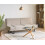 Beliani Sofa Bed 2 Seater YORK Chenille Light Beige 2