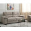 Beliani Sofa 3 Seater VOGAR Fabric Light Brown 2