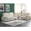 Beliani Living Room Set 5 Seater VOGAR Fabric Light Beige 2