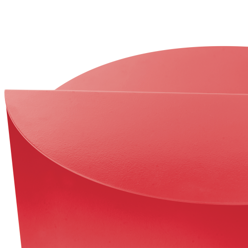 Beliani Side Table TAGGART Metal Red 2