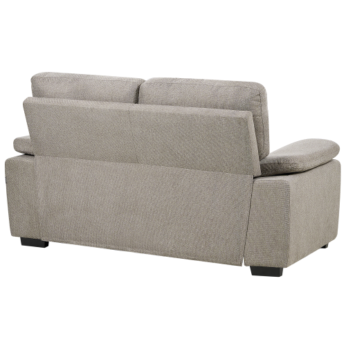 Beliani Living Room Set 5 Seater VOGAR Fabric Light Brown 1