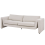 Beliani Sofa 3 Seater MAUNU Velvet Light Beige 2