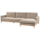 Beliani Corner Sofa 4 Seater SIGGARD Fabric Taupe Left Hand 4