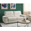 Beliani Sofa 3 Seater VOGAR Fabric Light Beige 4