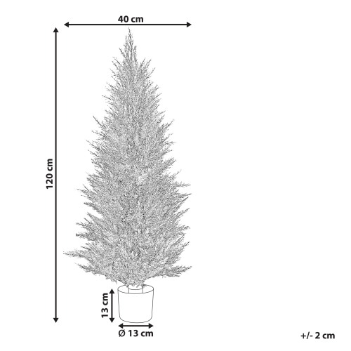 Beliani Artificial Plant CEDAR TREE 120 cm Green 2