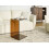 Beliani Side Table LOURDES Tempered Glass Brown 2