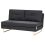 Beliani Sofa Bed 3 Seater JERSLEV Fabric Black 4