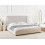 Beliani Bed Fabric ROUEN 180 x 200 cm (Super King) Light Beige 2
