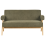 Beliani Sofa 2 Seater TAMRE Boucle Green/ Light Brown 4