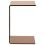 Beliani Side Table LOURDES Tempered Glass Brown 4