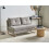 Beliani Sofa Bed 3 Seater JERSLEV Fabric Grey 2
