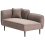 Beliani Left-Hand Chaise Longue CHEVANNES Fabric Brown 4