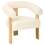 Beliani Armchair ILBRO Boucle Off-White/ Light Brown 4