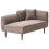 Beliani Right-Hand Chaise Longue CHEVANNES Fabric Light Brown 4