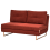 Beliani Sofa Bed 3 Seater JERSLEV Fabric Red 4