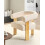 Beliani Armchair ILBRO Boucle Off-White/ Light Brown 2