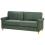 Beliani Sofa 3 Seater RONNEBY Corduroy Dark Green 5